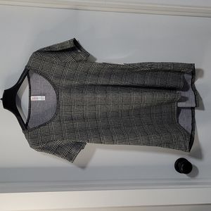 XS plaid houndstooth classic t